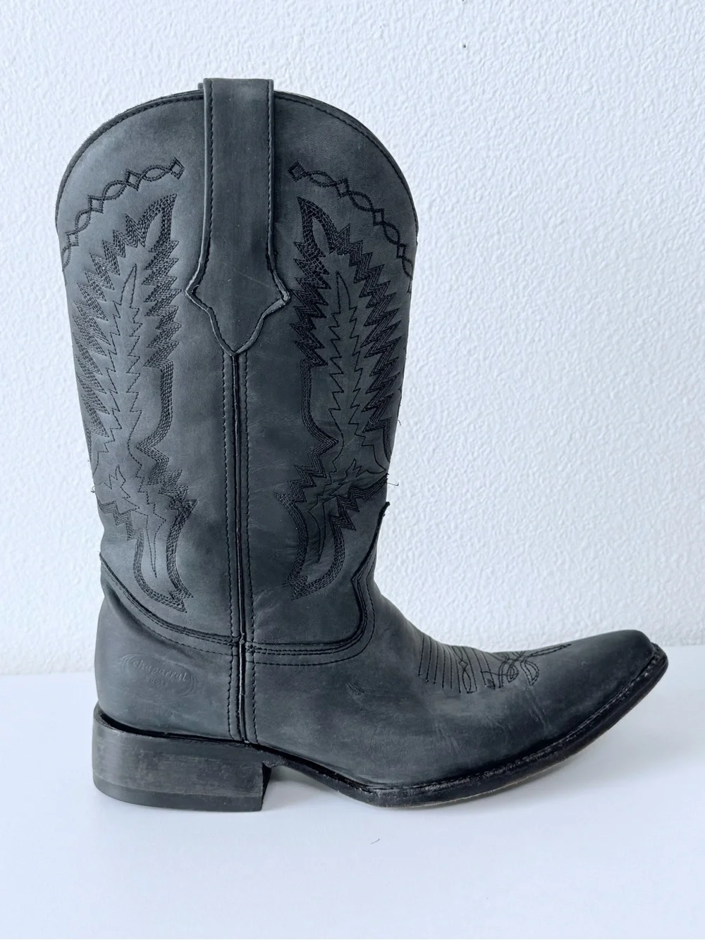 Vintage Chaparral Leather Boots US Men’s 9-Lemonwood Pegged Sole | León, Mexico